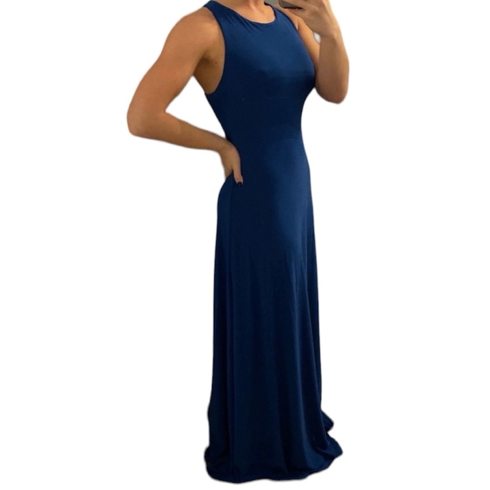 isaac mizrahi cobalt blue gown | designer dress | size 6